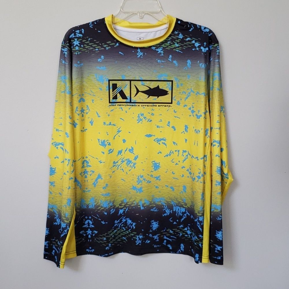 Koofin Gear Shirt Mens M  High Performance Offshore Apparel Fishing Graphic L/S